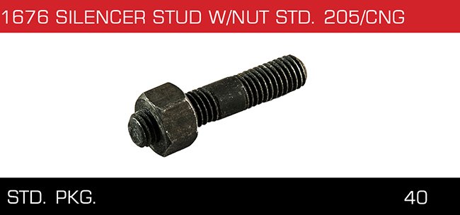 1676 SLIENCER STUD W NUT 205 CNG